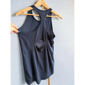 Athleta Womens Navy Blue Racerback Workout Tank Top Size S Cutout Back‎ thumbnail 2