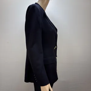 Ralph Lauren Vtg Navy Blazer Royal Crest Gold Button‎ Double Breast Wool Size 6 thumbnail 8