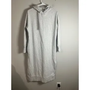 COS Relaxed Fit Maxi Sweatshirt Dress Heather Gray‎ Hooded Cotton Fleece Small thumbnail 2