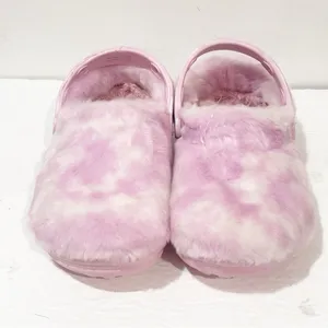 CROCS WOMENS Size 9 CLASSIC FUR SURE PINK CLOGS Slip On thumbnail 2