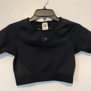 Gymshark Ultra Seamless Crop Top Black M thumbnail 5
