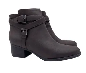 Naturalizer Kallista Bootie Size 7.5 Chocolate Brown Faux Leather Block Heel thumbnail 1