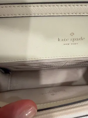 Kate Spade Madison Flap Crossbody Bag White Leather Purse KC430 Small EUC thumbnail 9