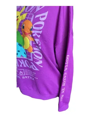 Pokémon NWT--PURPLE SWEATSHIRT-SIZE MEDIUM “ thumbnail 3