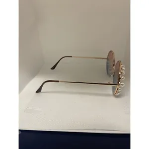 Oval Rhinestone Sunglasses Goldtone‎ Frames D8 Gold thumbnail 2