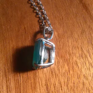 Verde Onyx Sterling Silver Pendant Stainless Steel Necklace thumbnail 4
