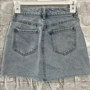 PacSun Light Blue Frayed Hem Mini Skirt thumbnail 2