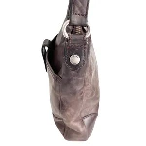 Frye ‘Melissa Button’ Grey Distressed Leather Crossbody Bag thumbnail 5