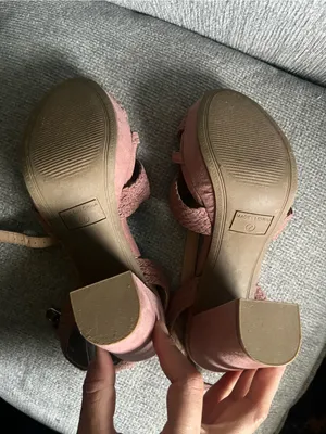 Kaari Blue Mauve Woven Slingback Heels thumbnail 7