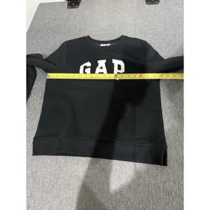 GAP Women's Black Logo Crewneck Cropped Sweatshirt Sz S thumbnail 7