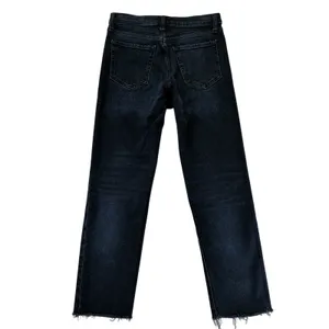 Banana Republic High-Rise Straight Jeans Dark Wash Raw Hem Button Fly‎ 442797 25 thumbnail 2