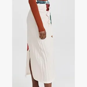 VINCE Floral Twist Front Maxi Skirt Abstract White Draped Resort Women’s Small thumbnail 3
