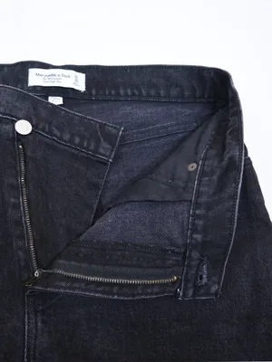 Abercrombie & Fitch Women's 30/10 The 90's Straight Ultra High Rise Jean Black thumbnail 8