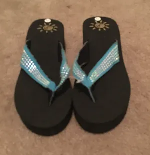 Women's Thong Flip Flops Slides Sandals Shoes Size 10 Multicolor thumbnail 1