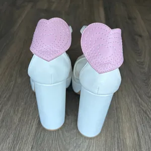 Olivia Miller White and Pink Amour Platform Heels Size 8 thumbnail 11