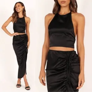 Mable x Petal & Pup NEW Angelique Open Back Crop Two Piece Set Midi Dress Size L thumbnail 5