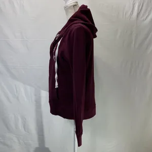 PINK Victoria’s Secret Burgundy Eggplant Hoodie Size Large thumbnail 7