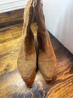 Steve Madden tan heeled cowgirl boots size 6 thumbnail 3