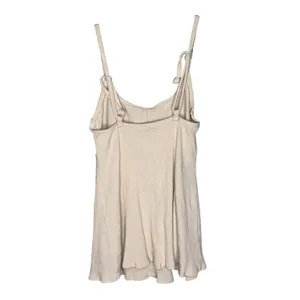 Free People FP Beach Ribbed Knit Babydoll Tank Dress Cream Tie Strap‎ Medium thumbnail 4