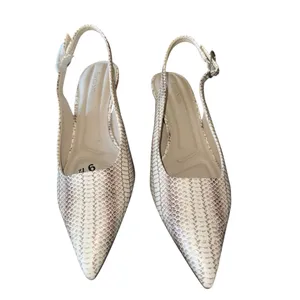 NEW FRANCO SARTO Palmira Slingback Pointed Toe Pump Color: Grey Snake Print thumbnail 11