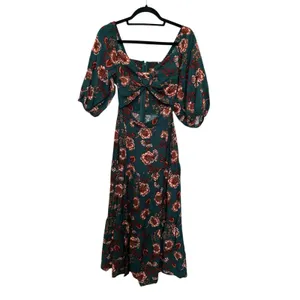 MINKPINK Olivia Floral Cutout Maxi Dress. Get ready for autumn in multi-color XS thumbnail 5