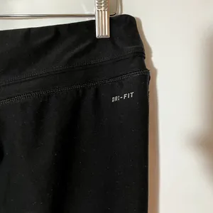 Nike dri-fit longline sweatpants women's size large black workout pants everyday thumbnail 3