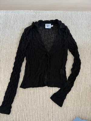 Princess Polly Long Sleeve Black Mesh Top thumbnail 5