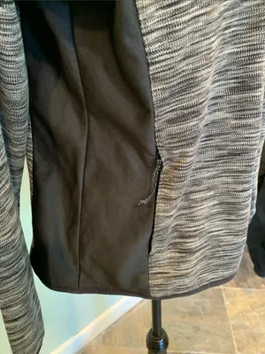 Columbia Women's Large Gray and Black Hooded Zip Up Space Dye Lightweight Jacket thumbnail 2