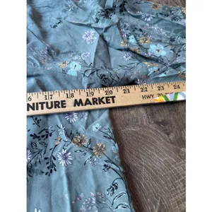 Maurices XL Blouse Womens Boho Green Floral Stretch‎ Neckline Off Shoulder thumbnail 4
