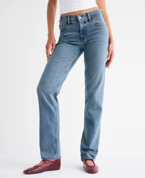 Abercrombie Jeans Mid-Rise Straight Short 90s 28 thumbnail 2