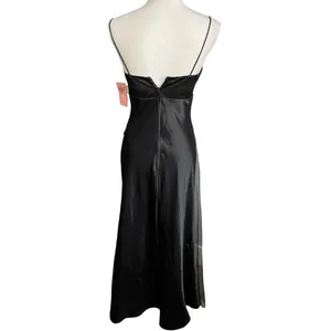 Fiesta black Y2K whimsigoth beaded gown dress size small vintage witchy thumbnail 6