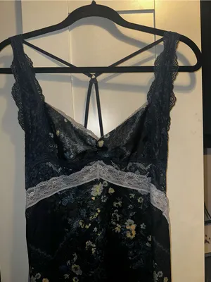 NWT Free People Just Dreamy Maxi Slip Dress- Indigo Combo $128 MSRP thumbnail 6