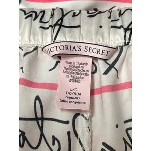 Victoria’s Secret Satin Pajama Pants Large | Spell Out Sleepwear Lounge Comfort thumbnail 6