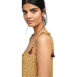 Faithfull the‎ Brand Raquel Yellow Floral Button Front Midi Dress 2 thumbnail 4