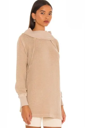 Free People She's A Keeper Winter Wheat Top Size XS NWT Reg $88. thumbnail 2