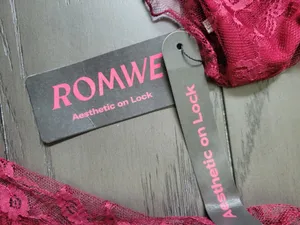 Nwt Romwe off-the-shoulder lace crop top featuring detachable sheer long sleeves thumbnail 2