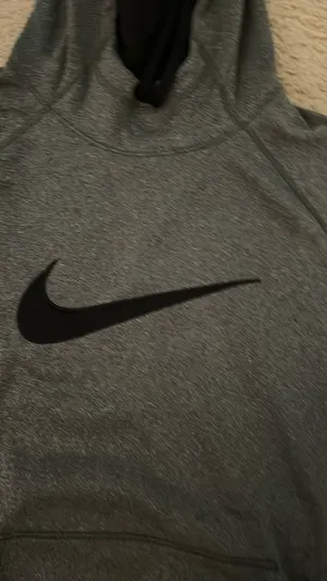 Dark Grey Nike Hoodie Pullover Sportswear Club Fleece Large thumbnail 3