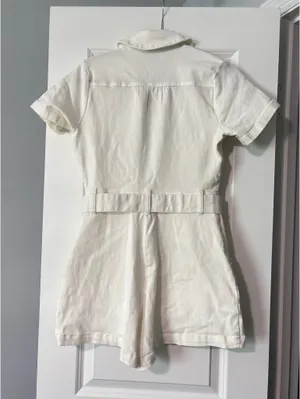 Show Me Your Mumu White Denim western Romper thumbnail 7