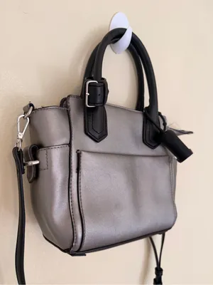 REED Atlantique Silver/Black Mini Handbag Purse with Detachable Crossbody Strap thumbnail 2