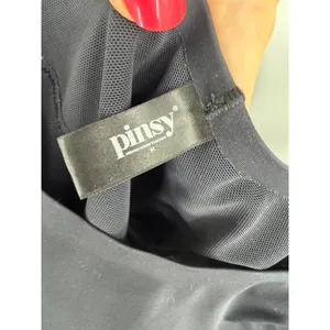 Pinsy Shapewear Bodysuit Size M Black Tank Sculpting Thong Back thumbnail 4
