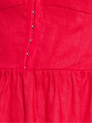 NWT Few Moda Irene Lace Corset Mini Dress size 8 Red o.p.t. Tibi thumbnail 5