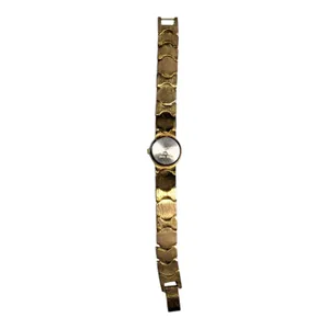 Vtg 1990s Real Nice Gold Tone Link Bracelet Quartz Preppy Fashion Watch thumbnail 2