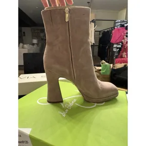 SAM EDELMAN JAYE Women's Suede Mid Calf Ankle Boots Cashmere Suede Size 8.5 thumbnail 4