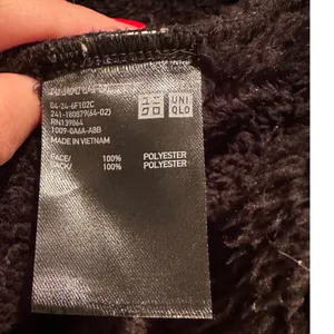 Uniqlo‎ Blackwatch Plaid Lined Fleece Hooded Coat Green Navy Blue Small Jacket thumbnail 5