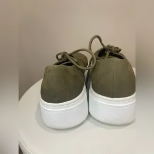 Eileen Fisher Prescot Platform Sneakers Olive Nubuck Leather Women 6.5 thumbnail 7