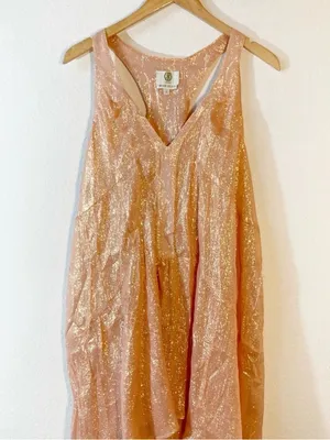 Looking for - Shimmery Peach Metallic Sleeveless Tunic thumbnail 2