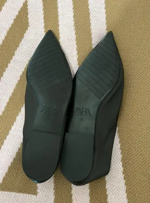 ZARA Basic Leather Ballet Shoes thumbnail 3