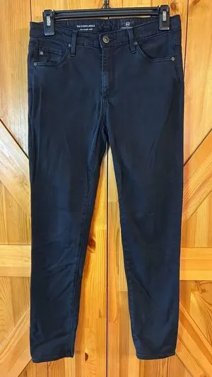 AG Adriano Goldschmied Black Stevie Ankle Slim Straight Ankle Jeans Size 26R (89 thumbnail 1