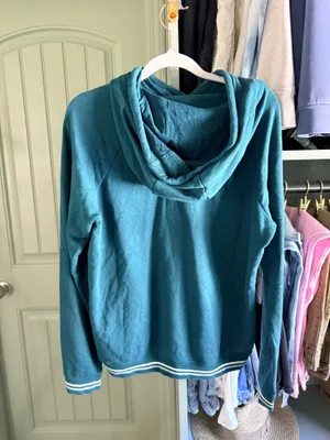 Nike Women’s Varsity Teal Pullover Hoodie Sweatshirt thumbnail 4