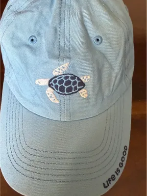 Life is Good Blue Turtle Embroidered Baseball Cap thumbnail 3